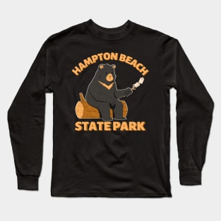 Hampton Beach State Park Camping Bear Long Sleeve T-Shirt